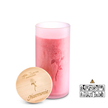 Heilkräuter Kerze Rose