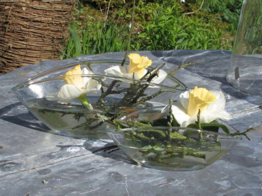 Glasschiffchen Set
