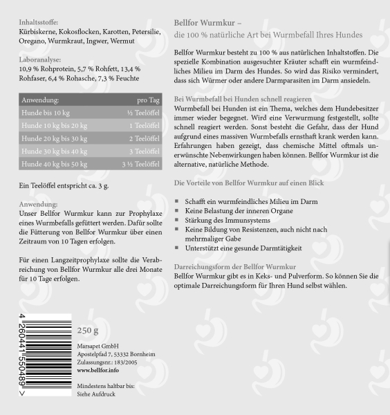 Bellfor Vermal - Pulver 250g