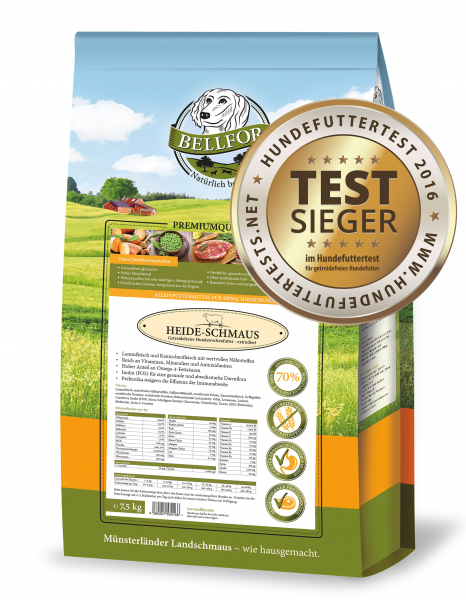 Bellfor HEIDE-SCHMAUS - Weidelamm & Wildkaninchen - getreidefrei 7,5 kg Testsieger Bellfor HEIDE-SCHMAUS - Weidelamm & Wildkaninchen - getreidefrei 7,5 kg Testsieger